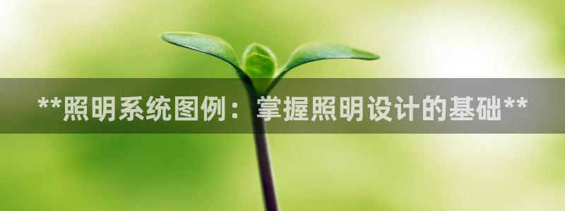 **照明系统图例：掌握照明设计的基础**