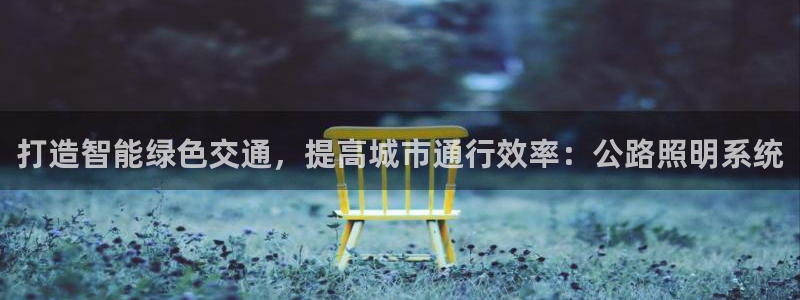 打造智能绿色交通，提高城市通行效率：公路照明系统