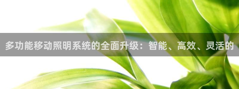 多功能移动照明系统的全面升级：智能、高效、灵活的