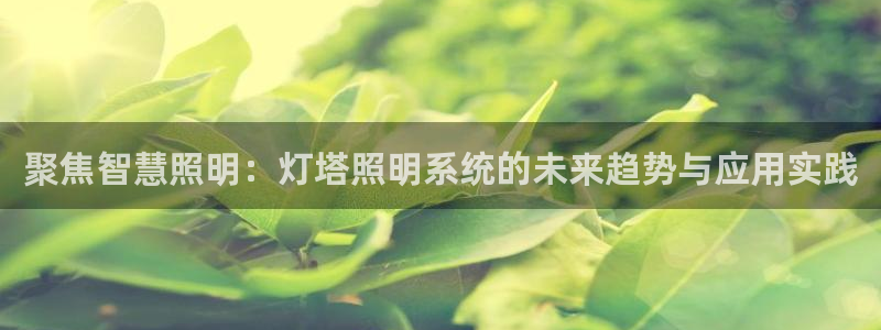 聚焦智慧照明：灯塔照明系统的未来趋势与应